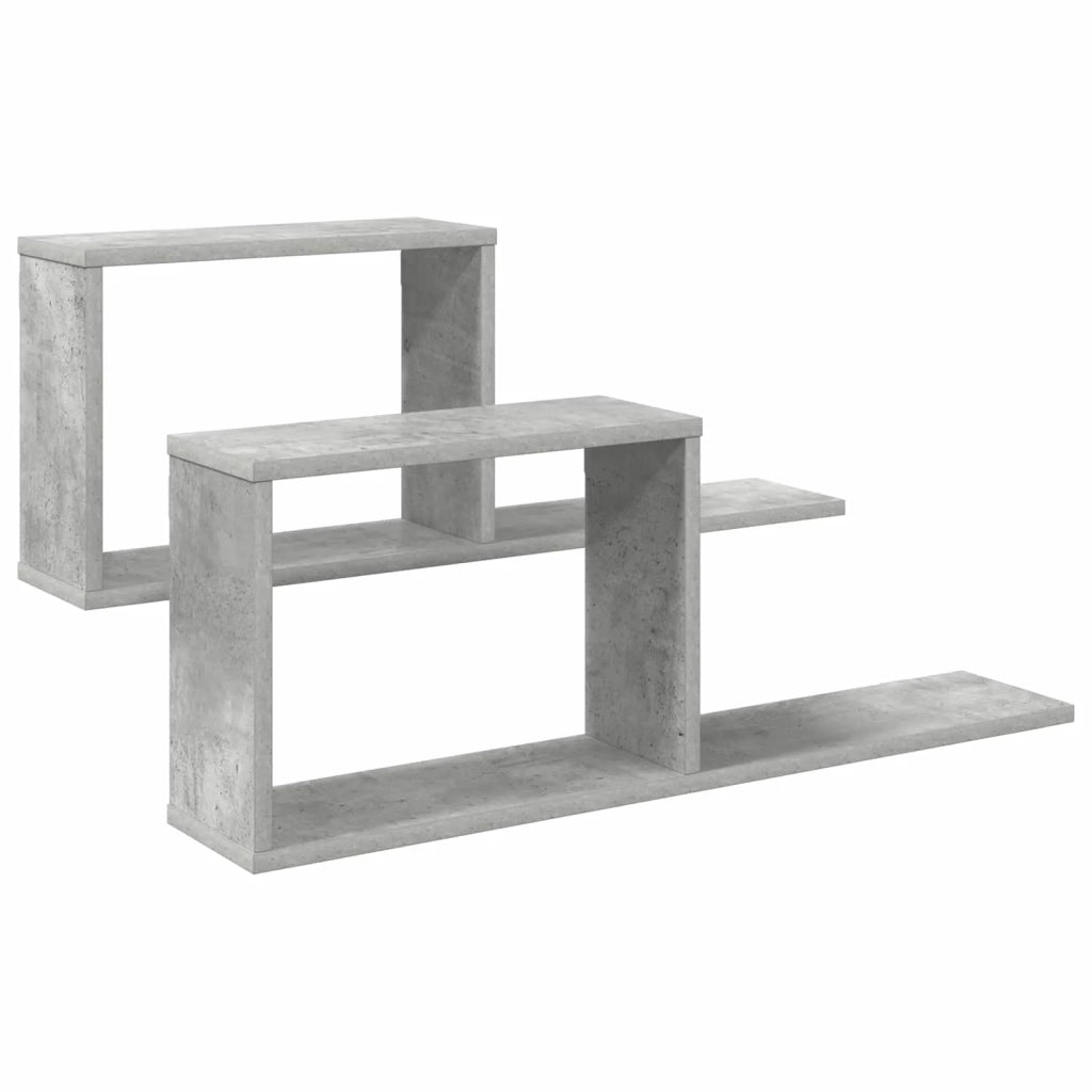 Scaffali flottanti 2 pcs Grigio Cemento 80 x 15 x 30 cm 8012323