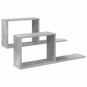 Scaffali flottanti 2 pcs Grigio Cemento 80 x 15 x 30 cm 8012323