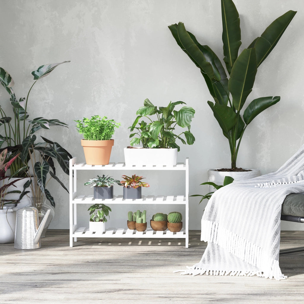 Scarpiera a 3 Ripiani per Ingresso ¨C zephmum ¨C Bianco 70x26x57.5 cm