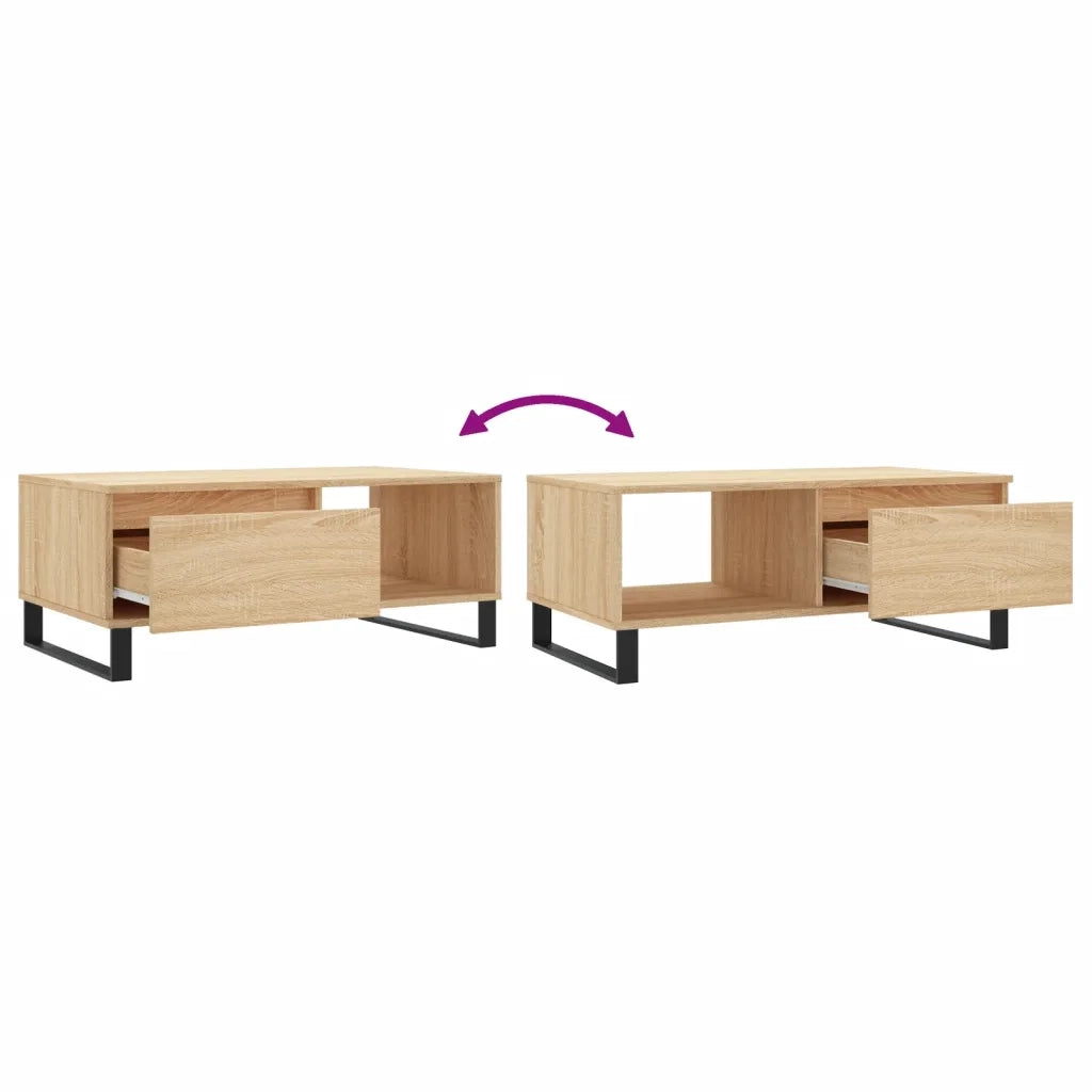 Tavolino Salotto Rovere Sonoma 90x50x36,5 cm Legno Multistrato 830575