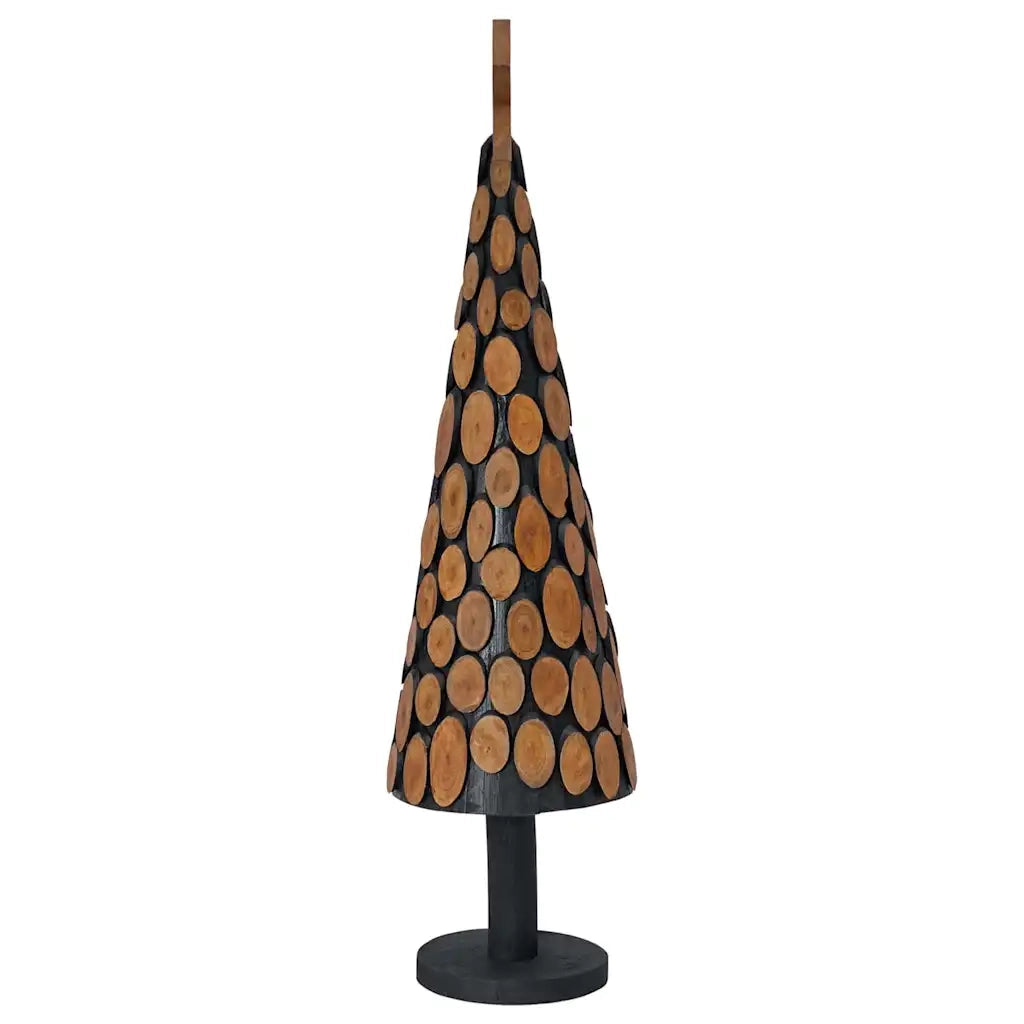 Albero di Natale | Decorazioni natalizie Marrone 120 cm Legno massello di teak