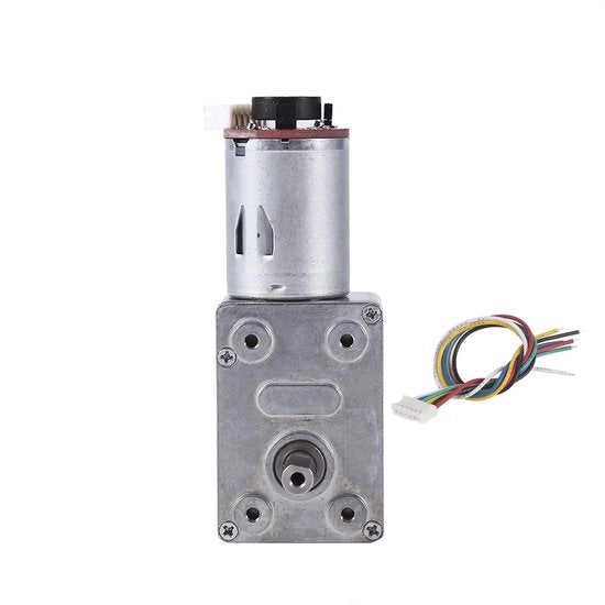 Motore a ingranaggi 12V con riduzione di coppia elevata - encoder - 20 giri al minuto - coppia massima 25 kg.cm - peso 165g - motore