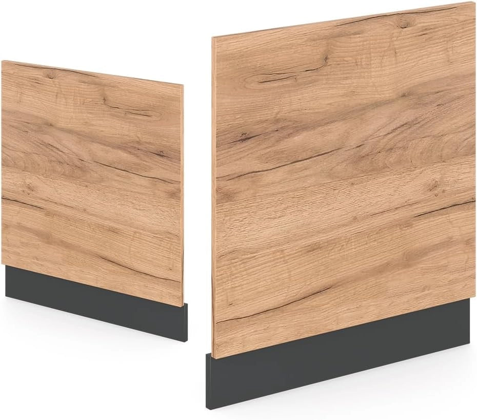 Pannello frontale R-Line, Quercia dorata, 60 cm, PL Antracite, per la libera combinazione all'interno di sistemi cucina modulari