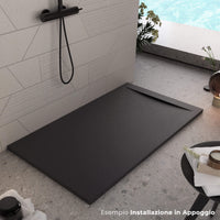 Piatto Doccia in Pietra 80x150 cm Bonussi Ardesia Calcutta Nero