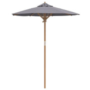 Pratico ombrellone da giardino rotondo con palo staccabile 270 x 260 cm stile minimalista bambù grigio scuro 02_0058246