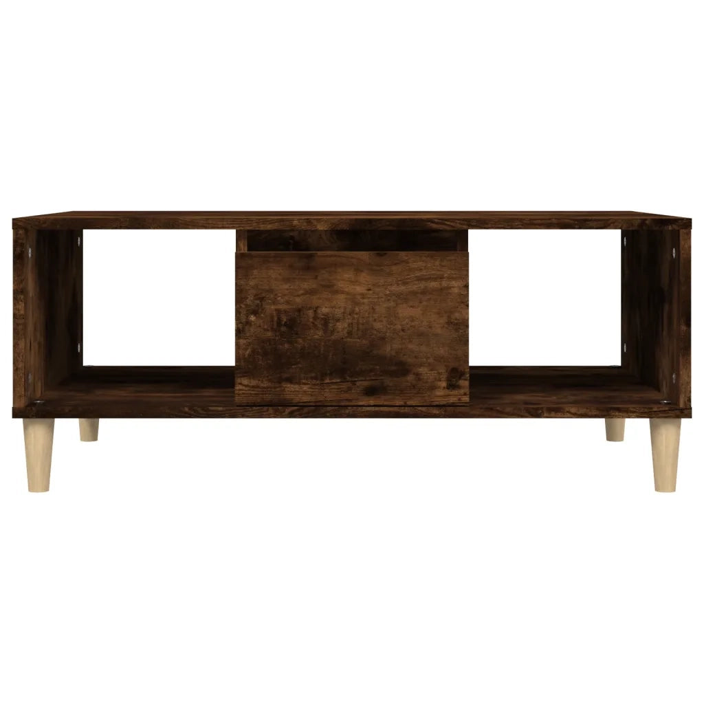 Tavolino da Salotto-Tavolino da soggiorno-Tavolo Rovere Fumo 90x50x36,5 cm Legno Multistrato 904164