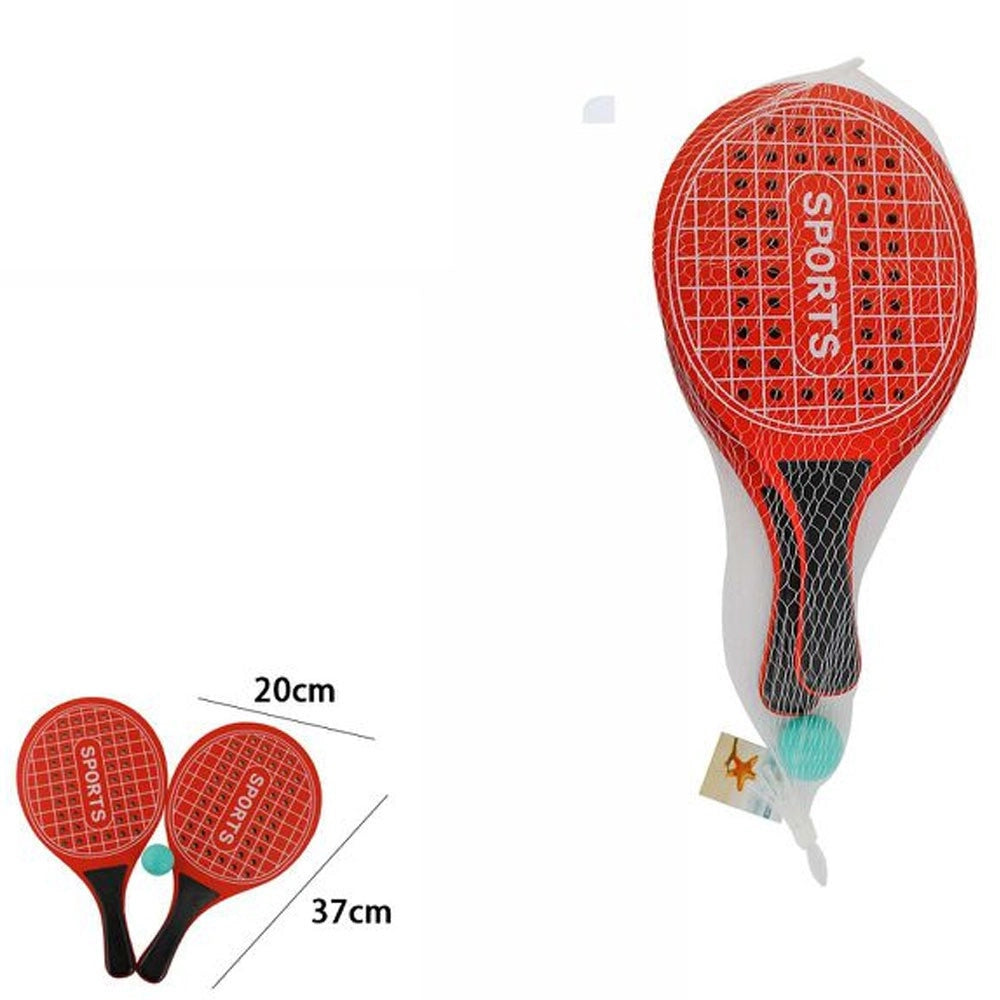 Trade Shop - Racchette Mare Traforate Racchettoni In Legno Beach Tennis Spiaggia Vari Colori -