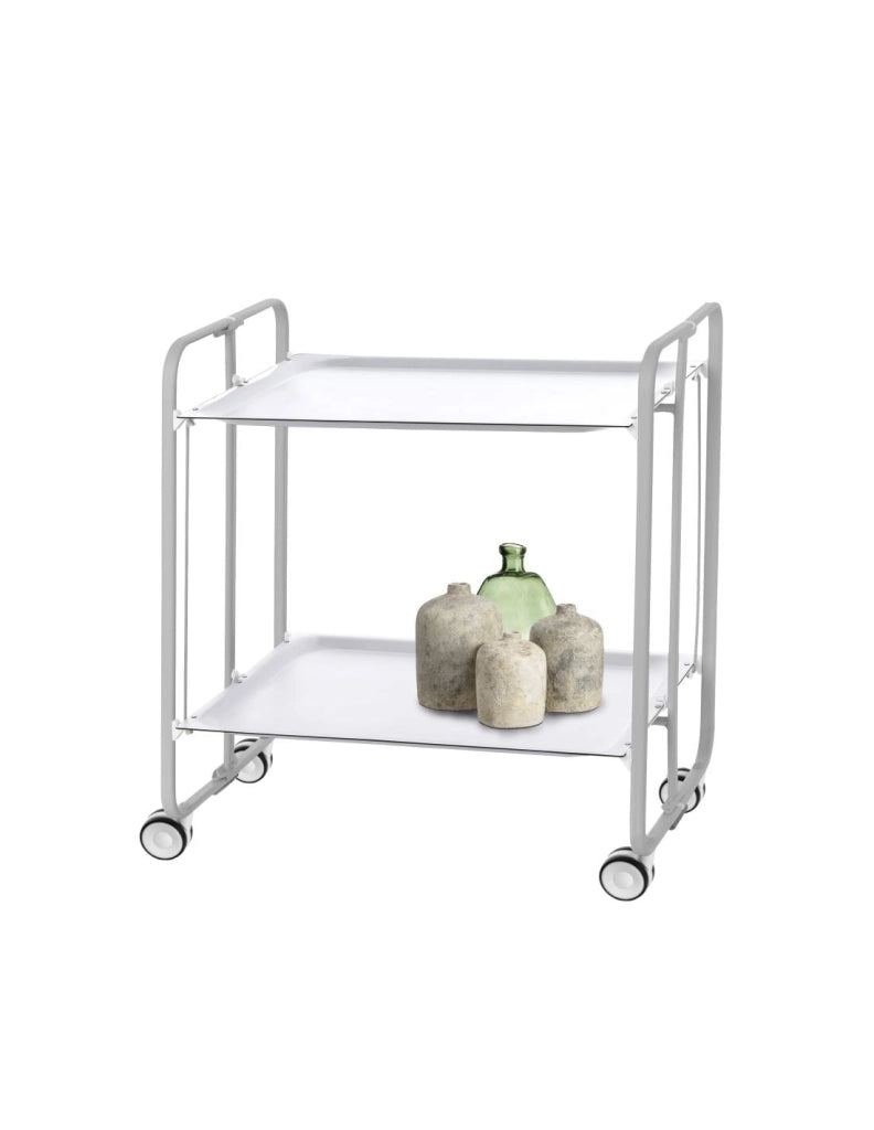 Carrello da cucina pieghevole grigio con ruote BAUHAUS 2 ripiani