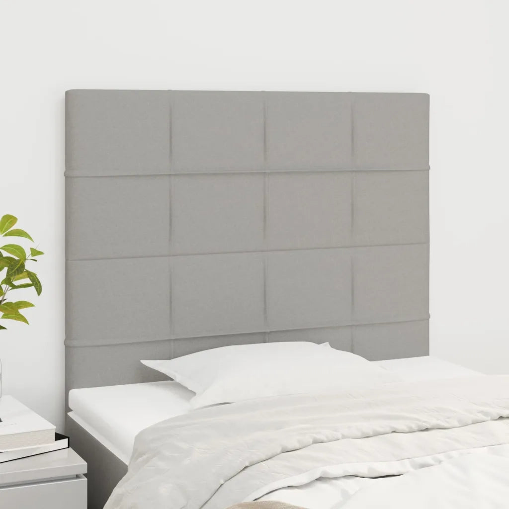 Testiera Grigio Chiaro 90x5x118/128 cm Tessuto 3116314