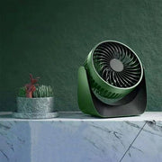 Ventilatore USB - Ventilatore per Ufficio Ultrastil - Miniventilatore con Batteria Ricaricabile da 2000 mAh - 3 Livelli di Velocità - 360° Regolabile Adattabile per Camera da Letto, Ufficio, Campeggio