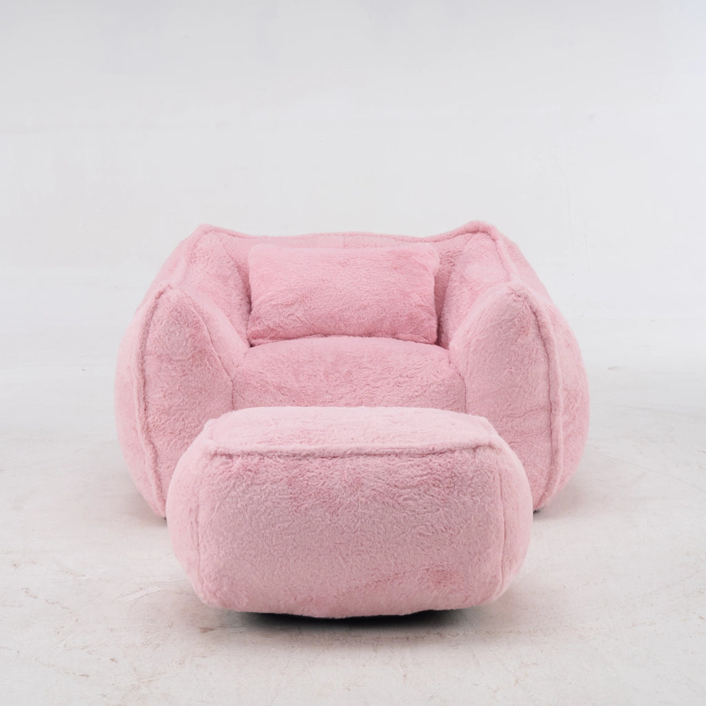 POLTRONA SACCO in pelliccia sintetica Rosa