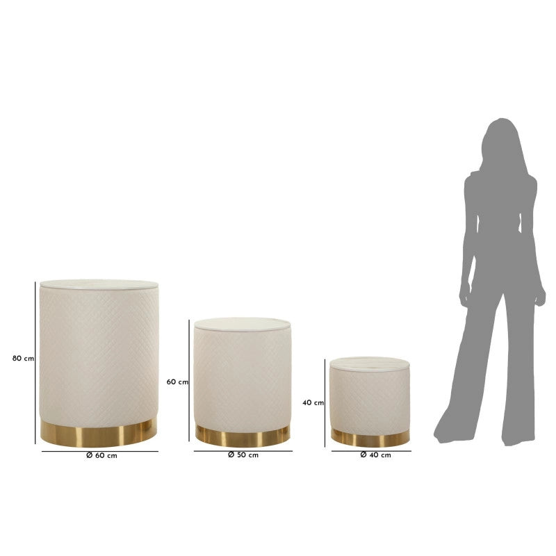 Espositore Con Contenitore Shop Set 3 Pz cm ø 60x80-50x60-40x40