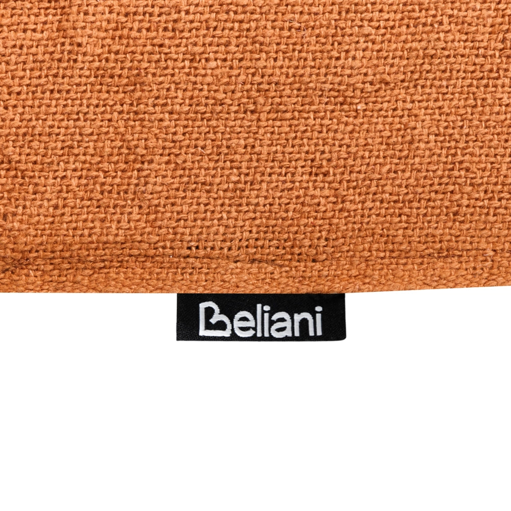 Coperta in cotone arancione con frange e motivo geometrico 200 x 200 cm stile boho soggiorno camera da letto accessorio divano