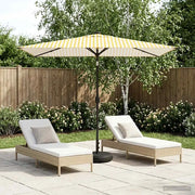 Parasol da giardino con luci LED e base 200 x 300 cm Poliestere 42036246