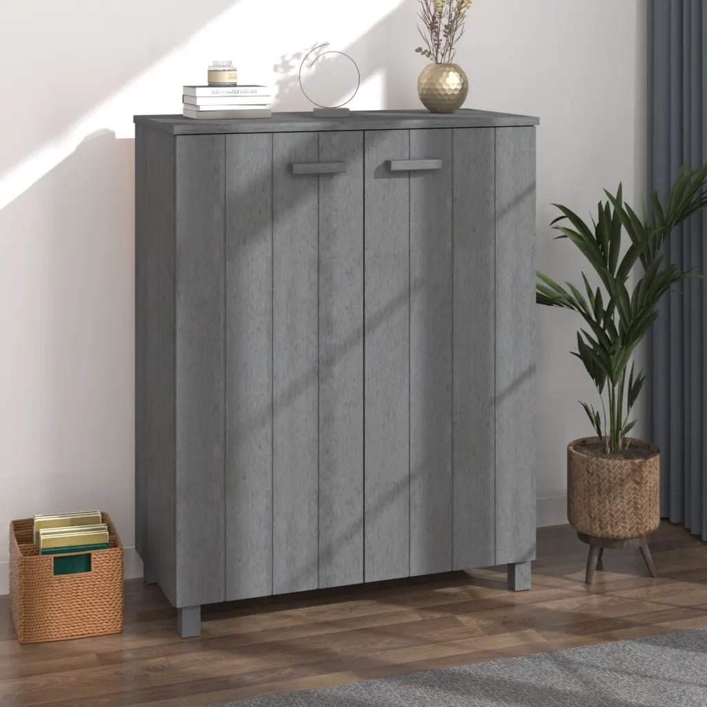 Scarpiera-Scaffale per scarpe HAMAR Grigio Scuro 85x40x108 cm in Legno di Pino