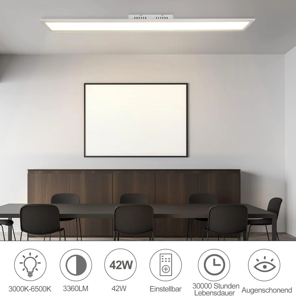 ZMH Lampada da soffitto plafoniera LED 42W bianca dimmerabile telecomando per soggiorno camera letto ufficio cucina