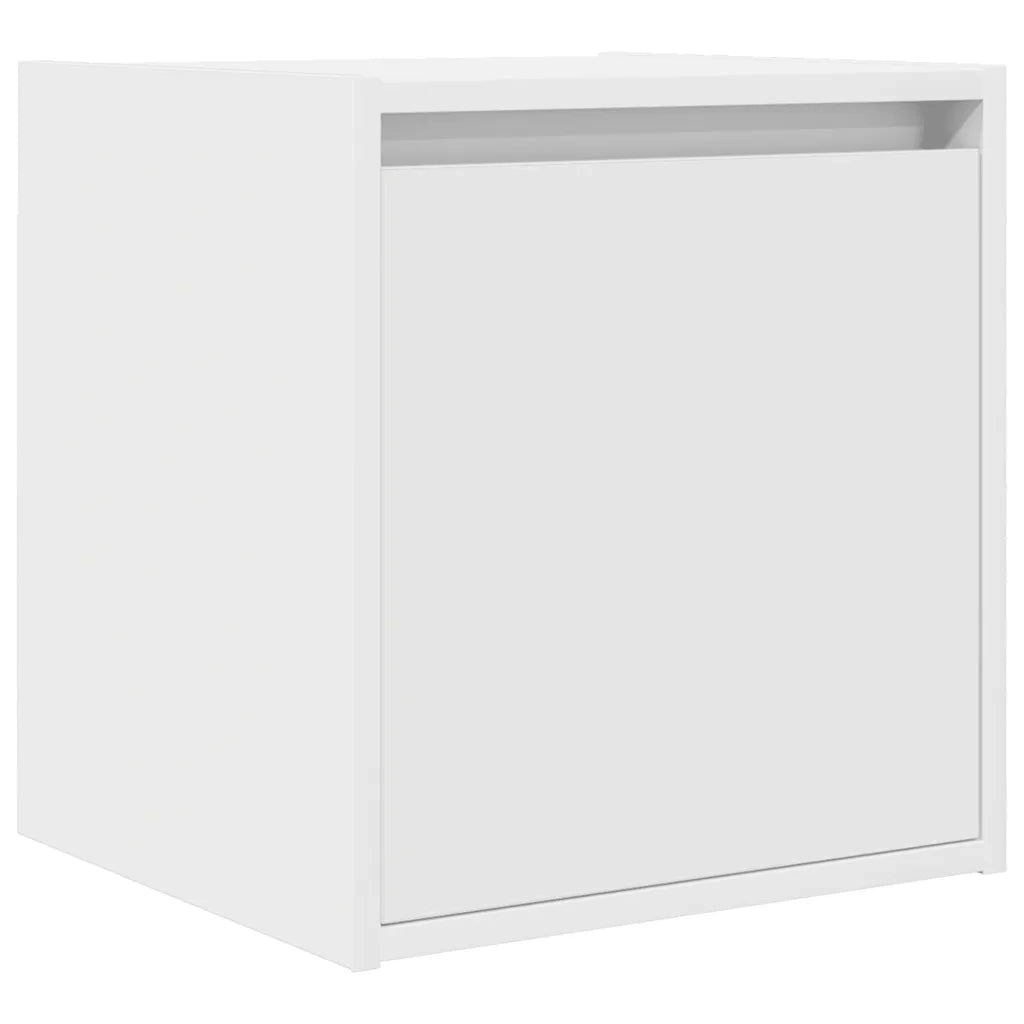 Comodino a Muro-Tavolino da notte sospeso Bianco 38x34x40 cm 747289