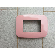 Trade Shop - Placca Placchetta Placchette Compatibili Per Serie Axolute Bticino Colorate Fori - Rosa -3 Fori     -