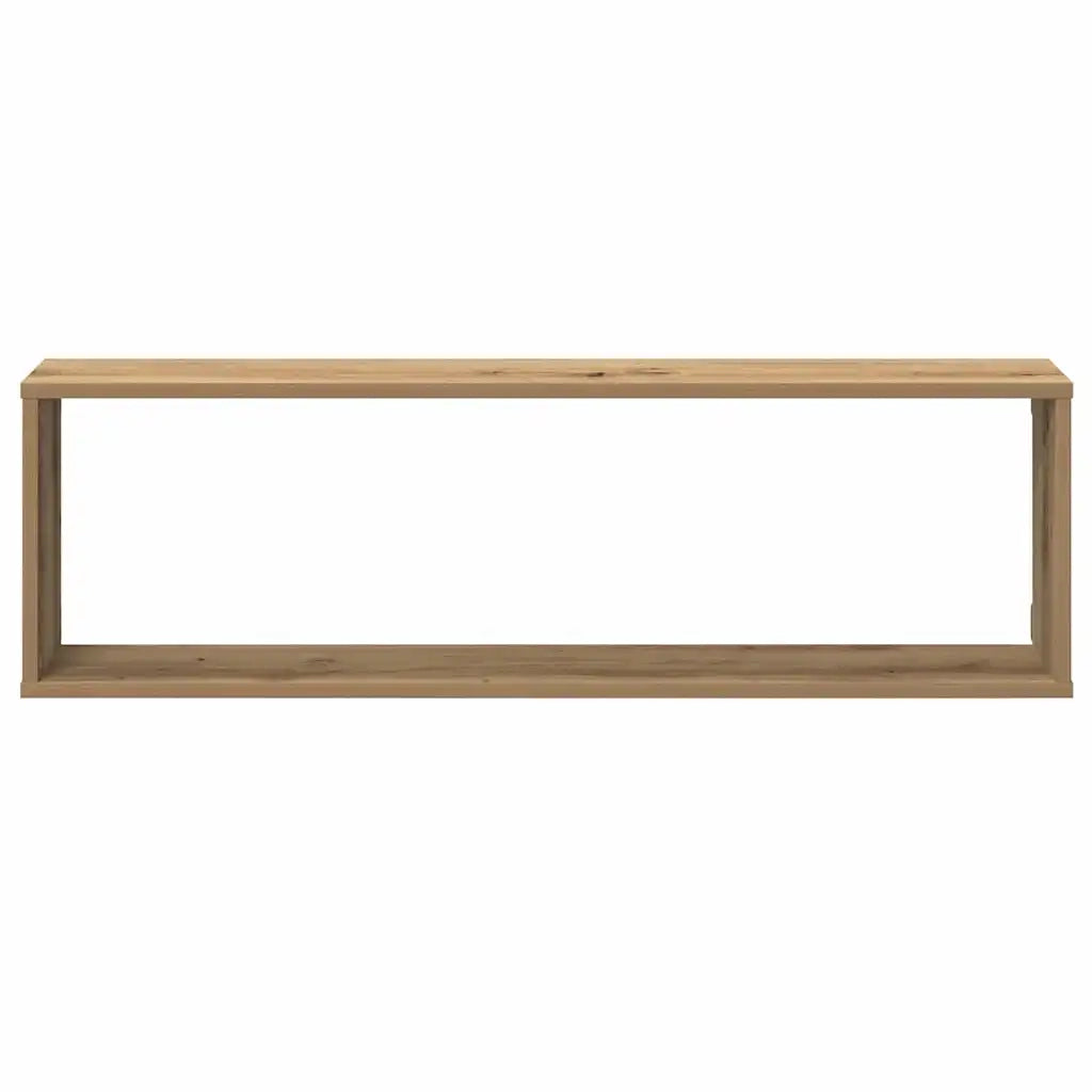4 pz Mensole Parete | Mensola sospesa a Cubo Artigianale 100x15x30 cm Truciolato