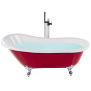 Vasca da Bagno Freestanding in Acrilico Sanitario Rosso 153 x 77 cm