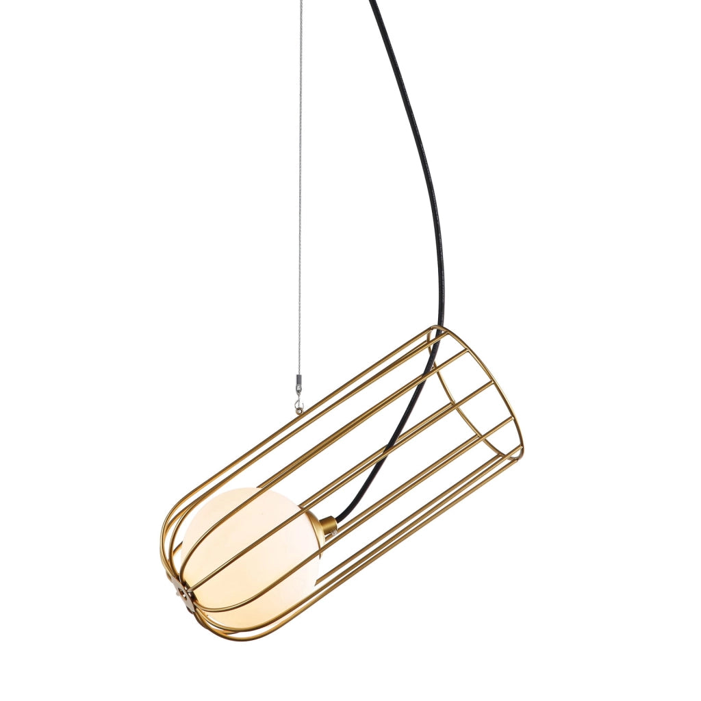 Lampada a sospensione Italux Coco oro/bianco Ø24 G9