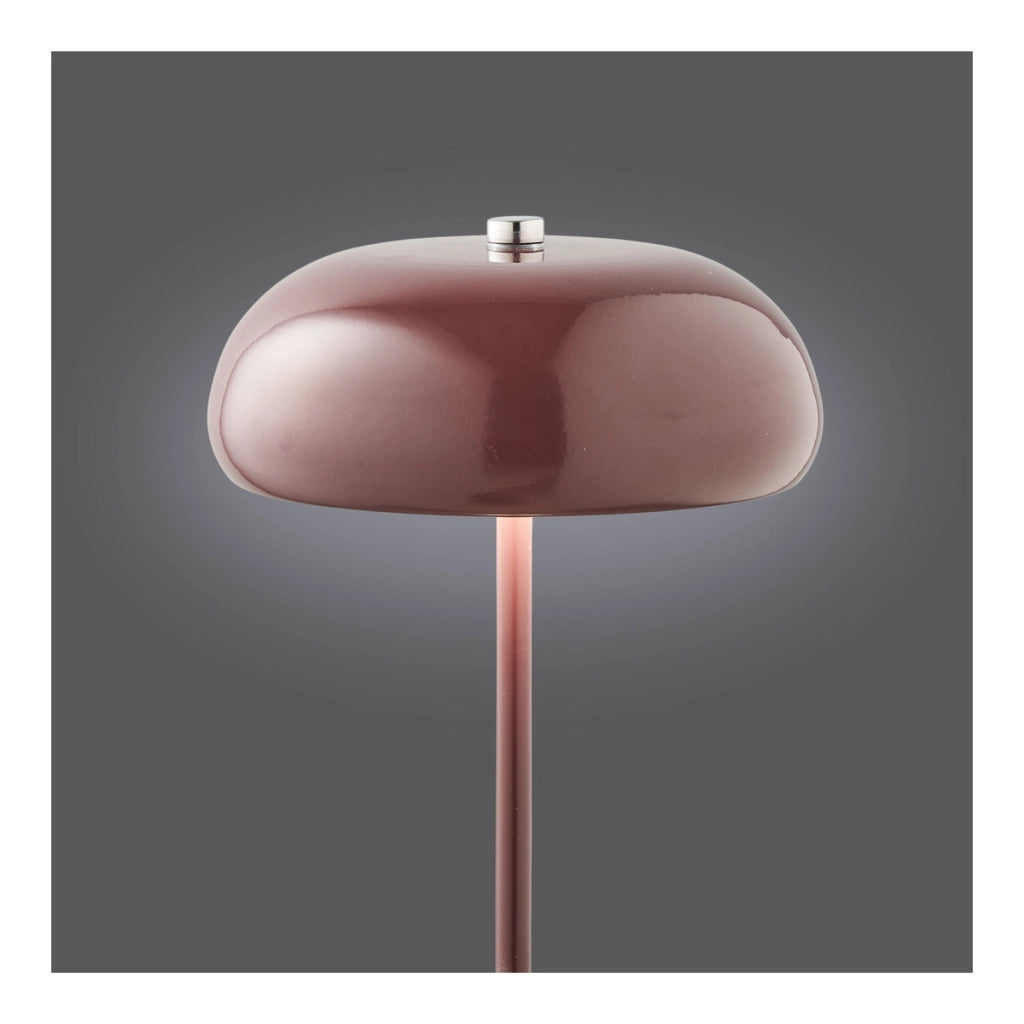 Lampada da tavolo Margate ricaricabile in metallo bordeaux o16 cm