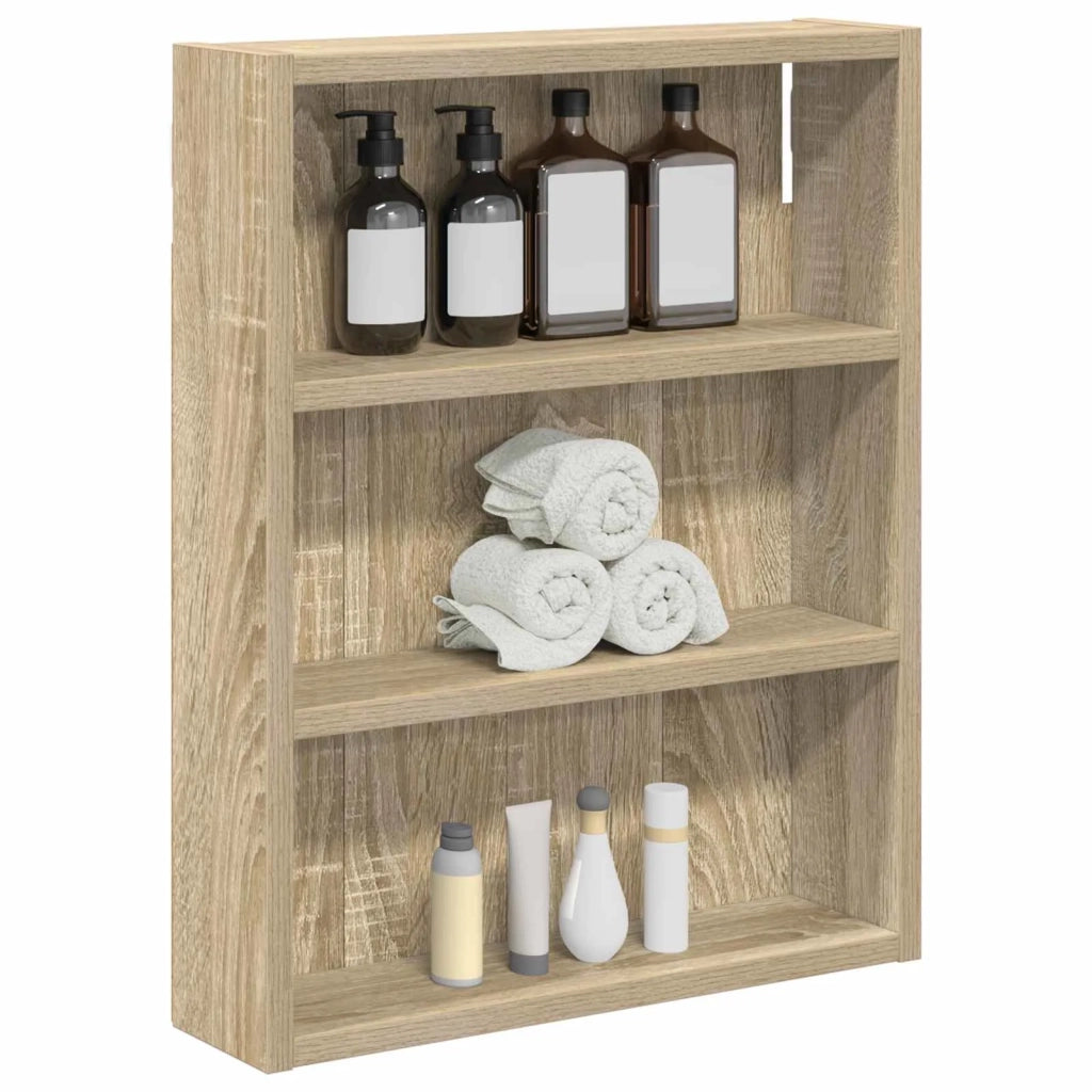 Armadio da bagno a muro Rovere Sonoma 40 x 10 x 50 cm