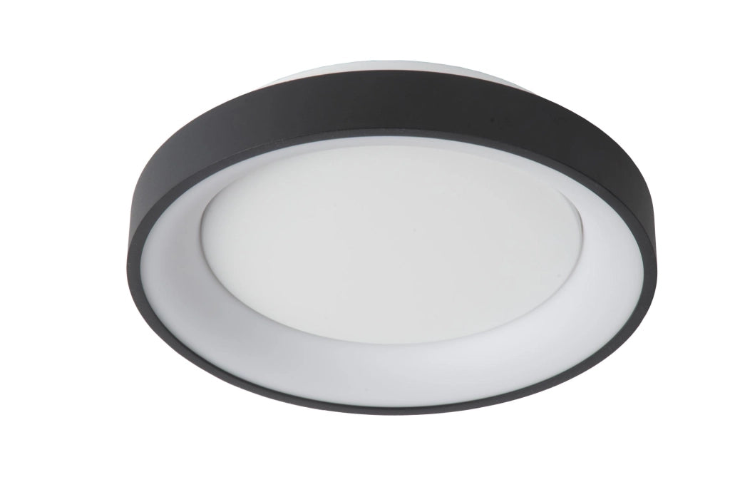 Plafoniera LED rotonda nera VIDAL Lucide 20W 2700K