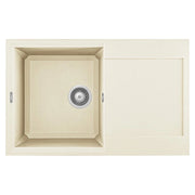 Lavello Elleci Incasso 1 vasca 79x50 Easy 300 Granitek Bianco Antico LGY30062