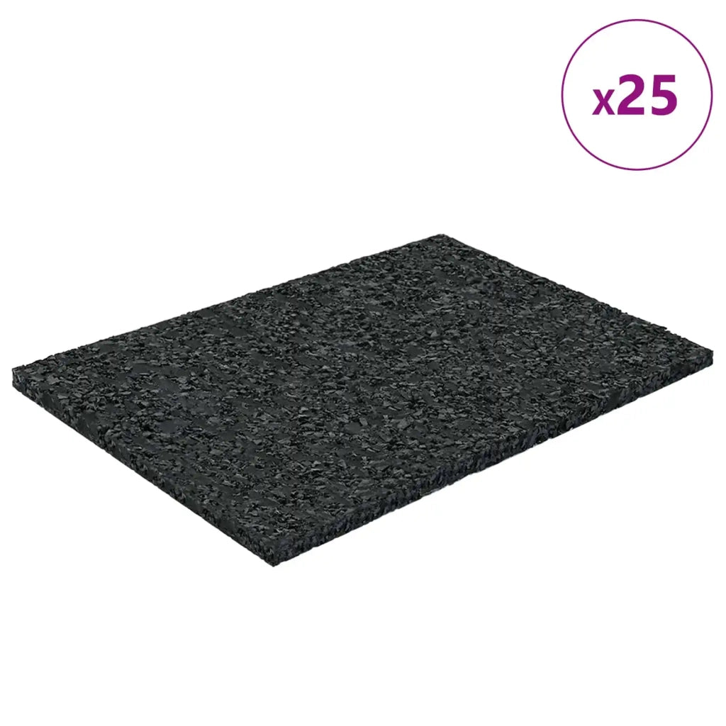 Pad per patio in granuli di gomma Nero 6 x 9 x 0,3 cm Gomma 42027225
