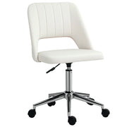 Sedia da Ufficio Regolabile con Rotelle 360¡ã ¨C Xylo ¨C Schiuma Crema 49x60x79-91cm