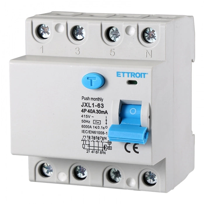 Interruttore Differenziale Puro 4P 40A 30mA 380V
