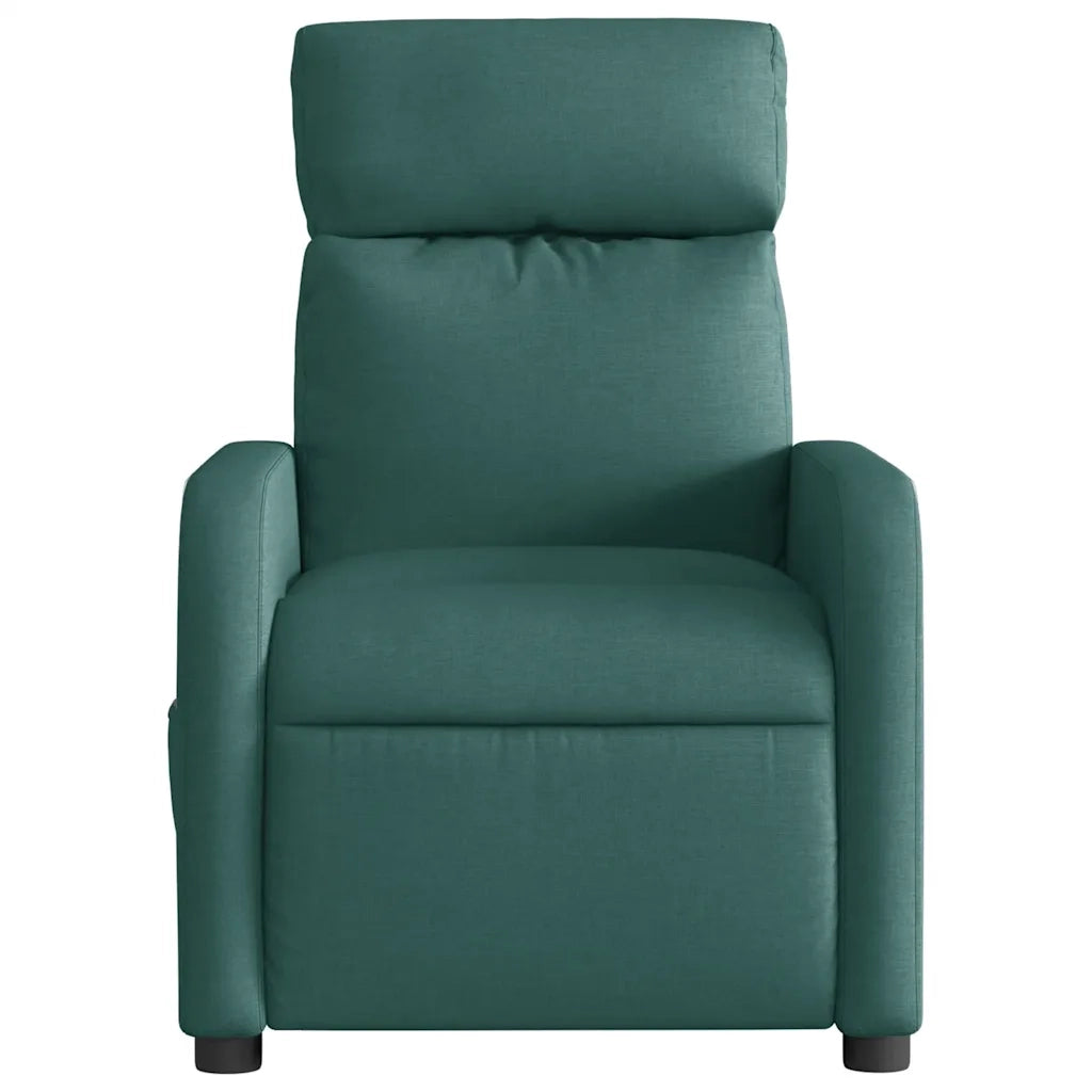 Poltrona Elettrica Reclinabile Verde Scuro in Tessuto 3206687