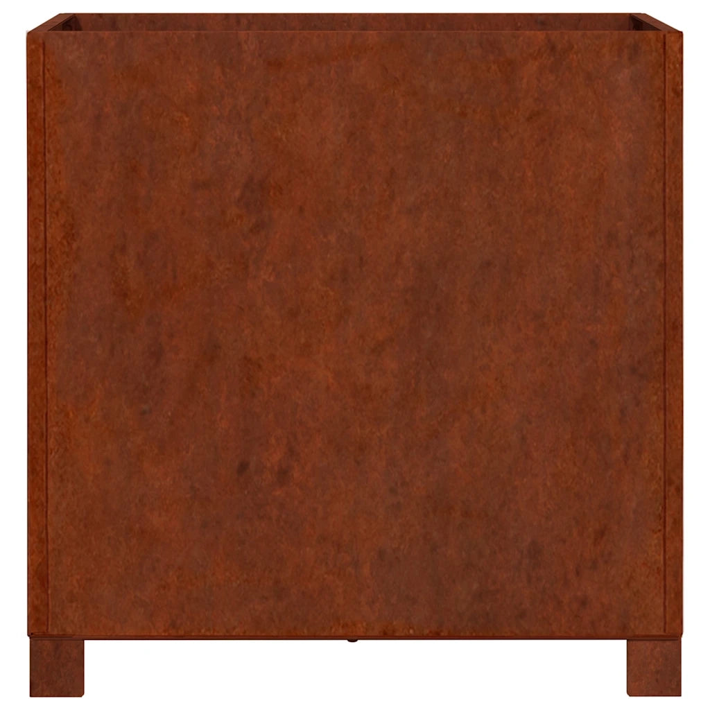 Fioriera con Gambe Ruggine-Vaso-Contenitore per Piante 50x50x50 cm Acciaio Corten