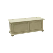 Cassapanca in legno avorio anticato shabby 120x42x50 - Mobili 2G
