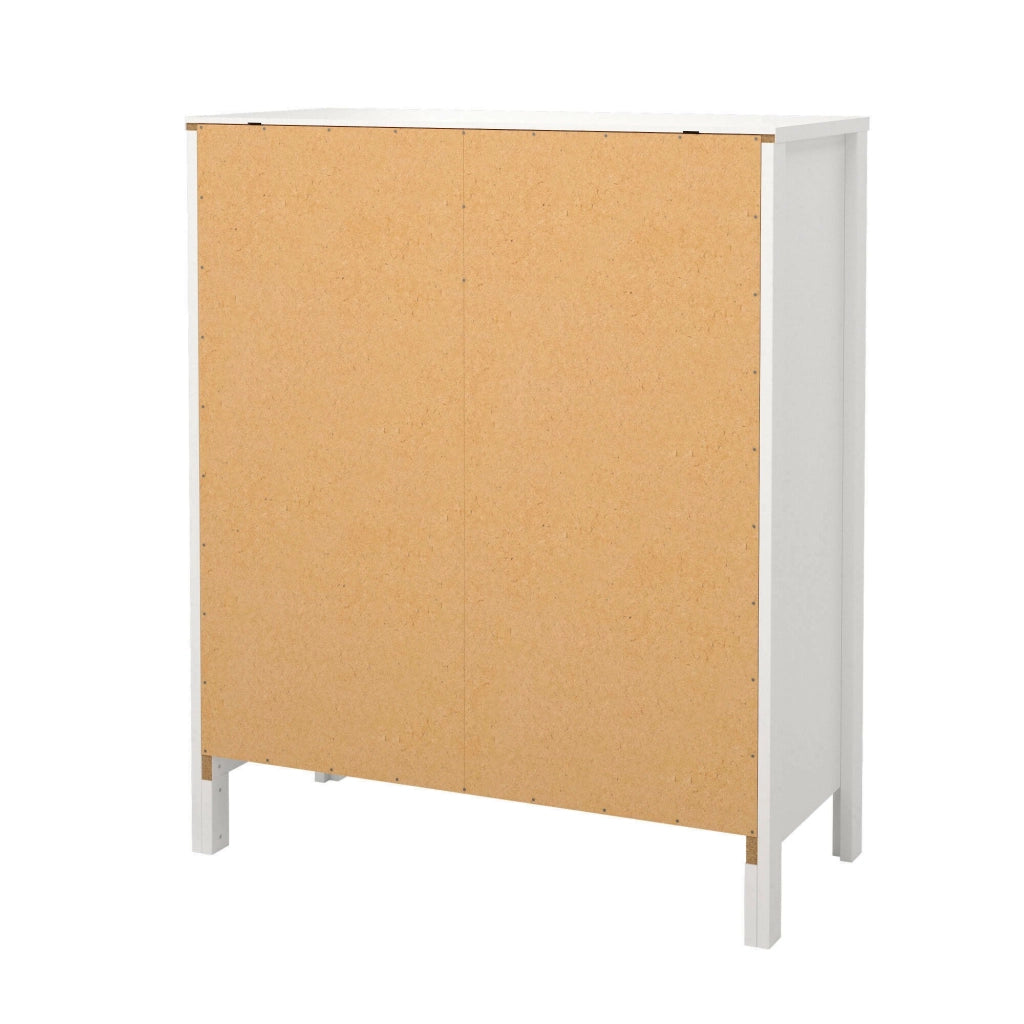 Cassettiera Nicholas, Settimino multiuso, Comò camera da letto, Mobile con cassetti, 82x38 h99 cm, Bianco