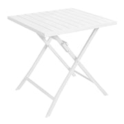 Tavolino pieghevole in alluminio 70x70x73h cm colore Bianco mod. Alabama
