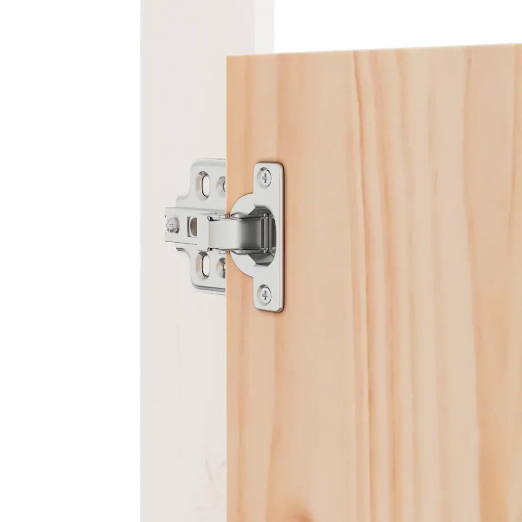 Ante da Cucina da Esterno MEPPEL 2pz Bianche 50x9x82cm Legno Massello di Pino 832360