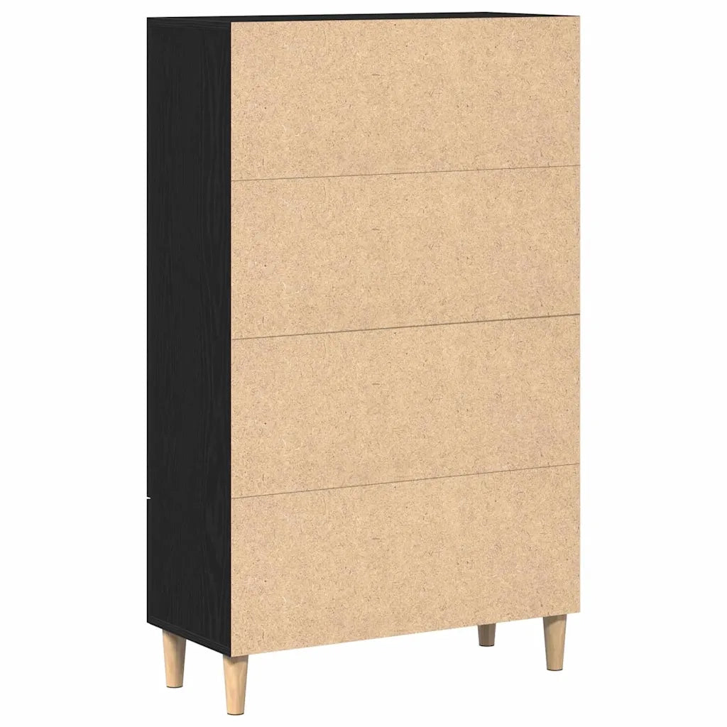 Credenza Rovere Nero 70 x 31 x 115 cm Legno multistrato 862763
