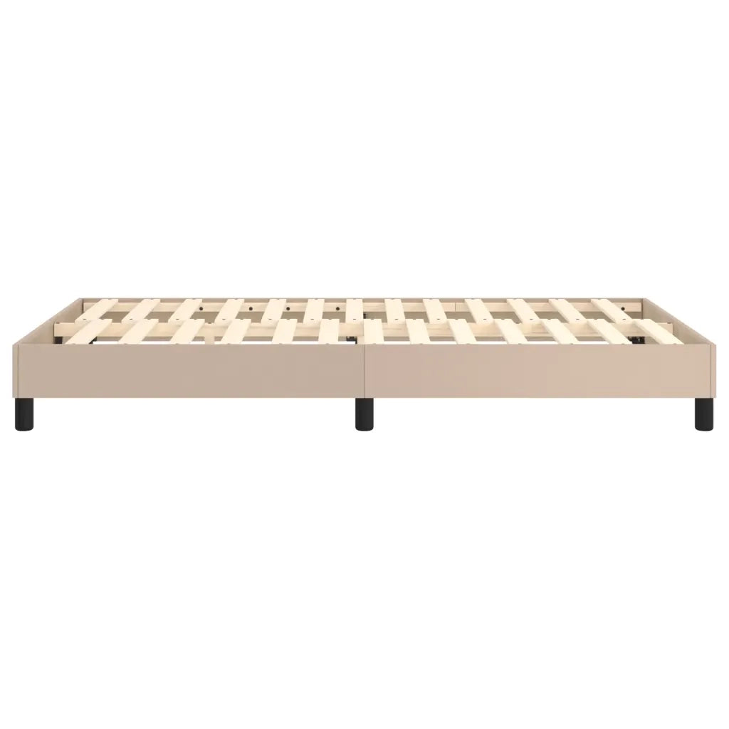 Struttura Letto a Rete a Molle-Giroletto Cappuccino 120x200 cm in Similpelle 439207