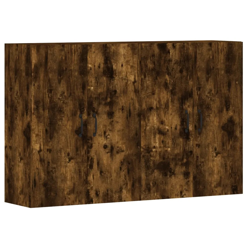 Armadietti a Parete 2 pz Rovere Fumo in Legno Multistrato 3197886