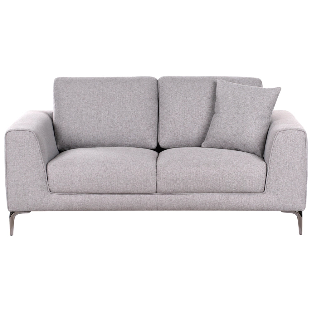 Divano Tessuto Grigio 2 Posti Confortevole Soggiorno Moderno Retro