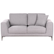 Divano Tessuto Grigio 2 Posti Confortevole Soggiorno Moderno Retro