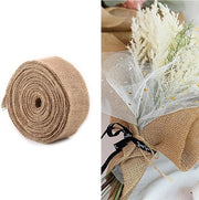 Banda di juta da 10 metri per decorazione di tavolo - tessuto di juta - per artigianato e decorazione di casa - 5 cm di larghezza