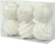 MA MAISON BOX DA 6 SFERE LUX DA 10 CM IN COLORE BIANCO