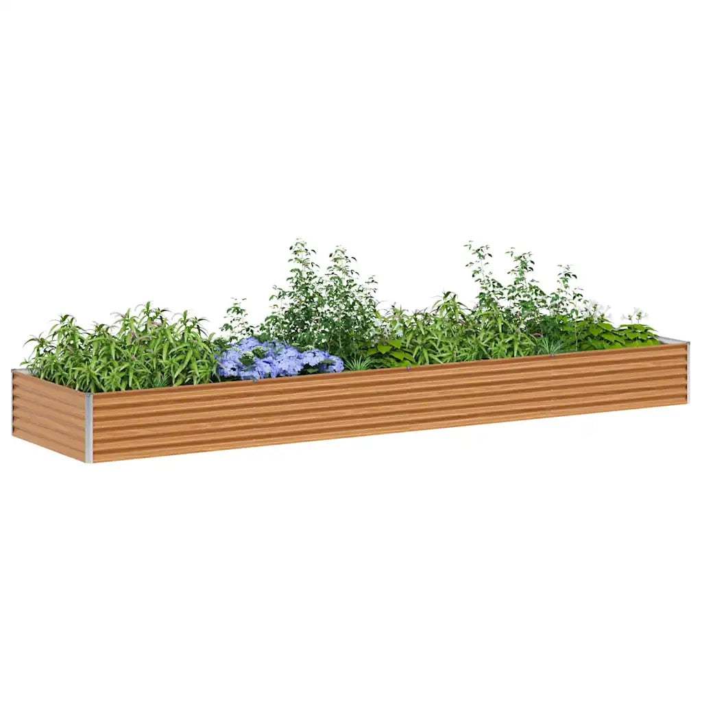 Fioriere | Cassetta per fiori | Letto rialzato da giardino 390 x 100 x 36 cm Acciaio zincato