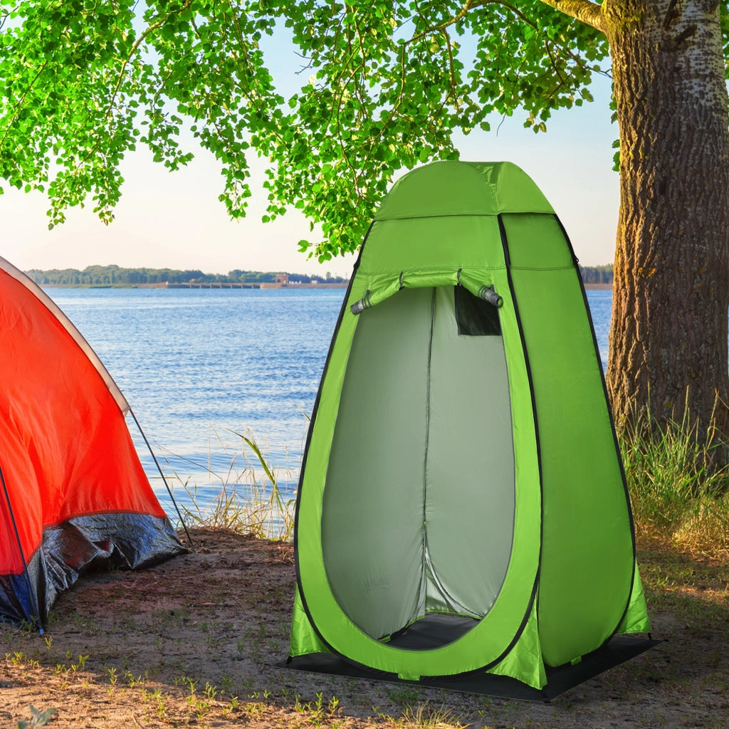 Cabina Doccia Portatile con Tenda e Custodia ¨C zephmum ¨C 126x124x189 cm Verde