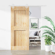 Porta scorrevole Naturale e Bianco 85 x 210 cm