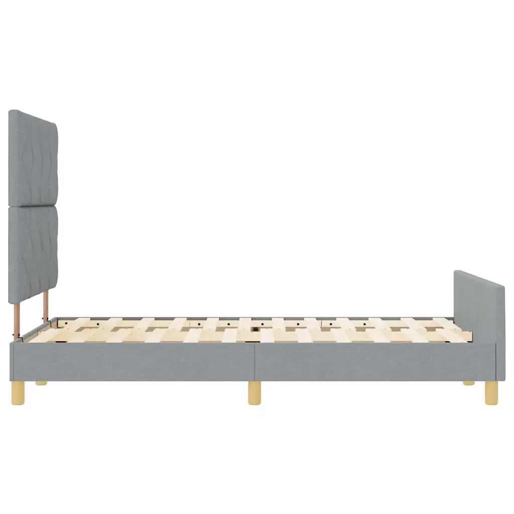 Struttura del letto-Giroletto Grigio chiaro 120 x 200 cm Tessuto 738027