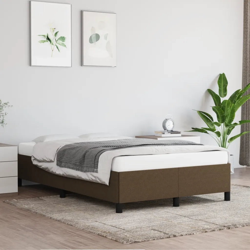 Giroletto senza Materasso Marrone Scuro 80x200 cm in Tessuto 379511